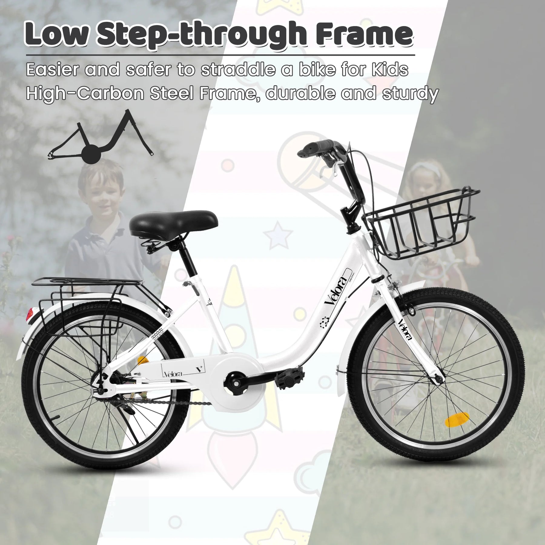 20 in Kids Bike for Boys & Girls Age 5 - 10, Children'S Bicycle with Front Basket & Rear Rack - Product image 32