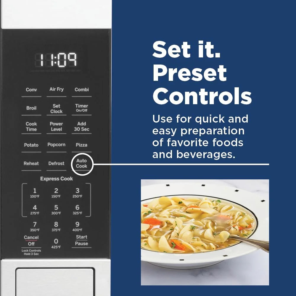 Open Box GE 3 - in - 1 Microwave Oven, 1, 050 Watts Air Fryer, Broiler and Convection Mode, Child - Product image 6
