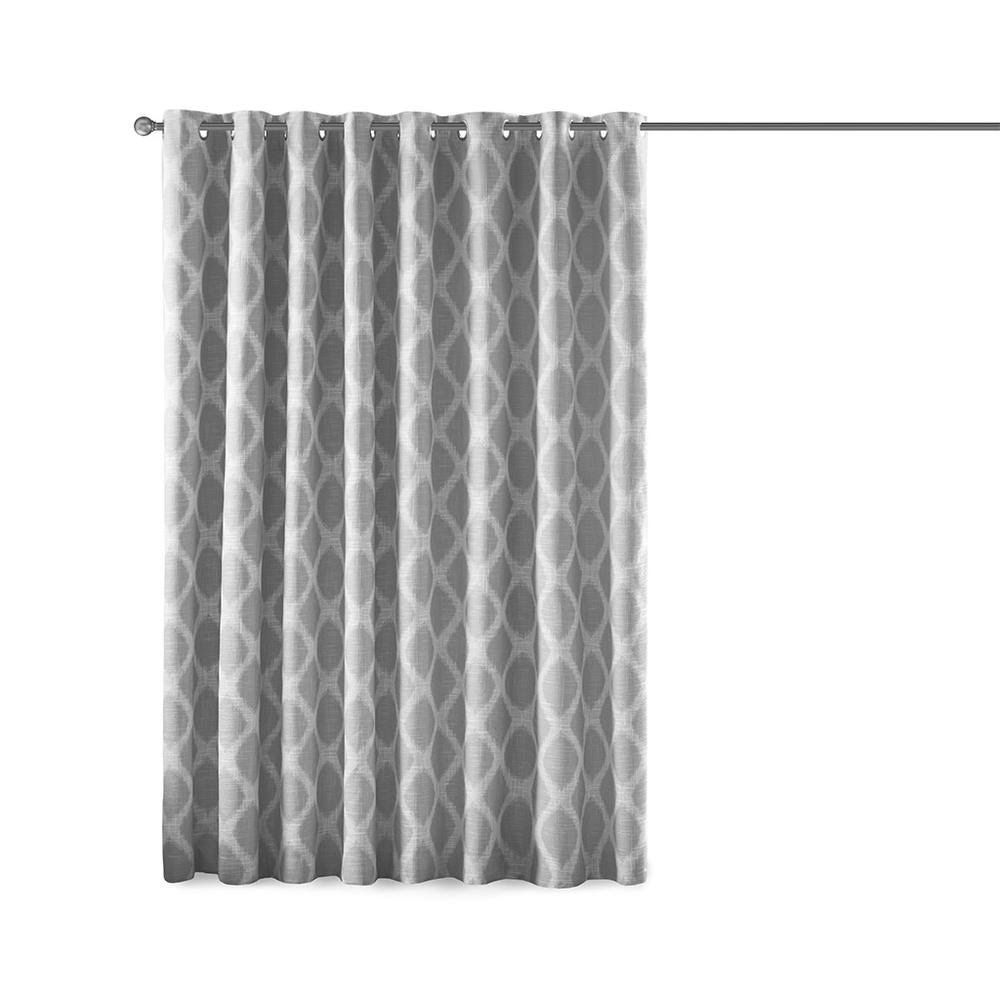 SunSmart Grey Blakesly Printed Ikat Blackout Patio Curtain - Product image 1