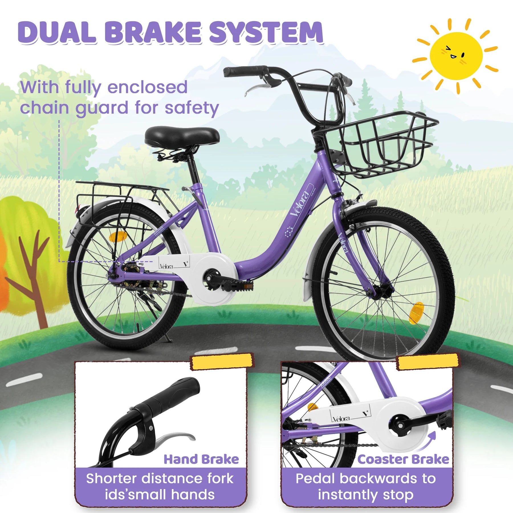 20 in Kids Bike for Boys & Girls Age 5 - 10, Children'S Bicycle with Front Basket & Rear Rack - Product image 8