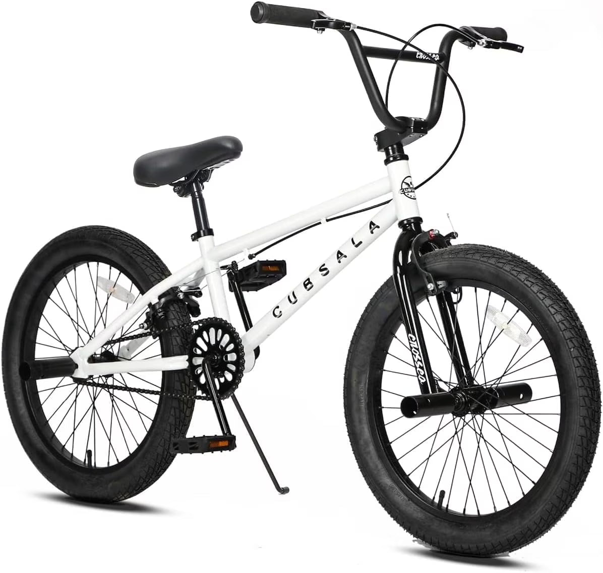 Cubsala 20 in Kids BMX Bike Freestylefor Age 6 - 14 Years Old Boys Girls with 4 Pegs, Black with Red Tires - Product image 9