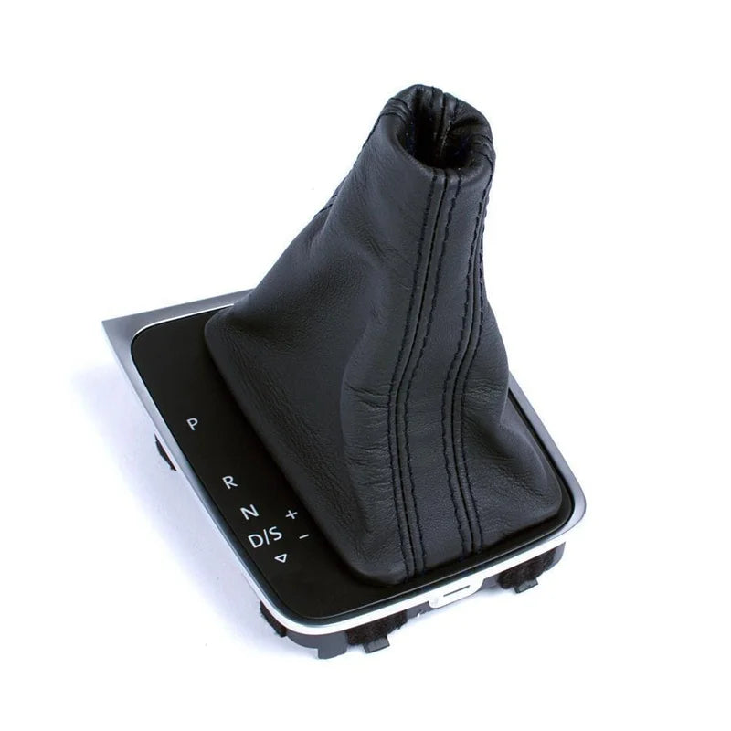 BFI MK7 DSG / Automatic Shift Boot - Black Leather - Purple Stitch