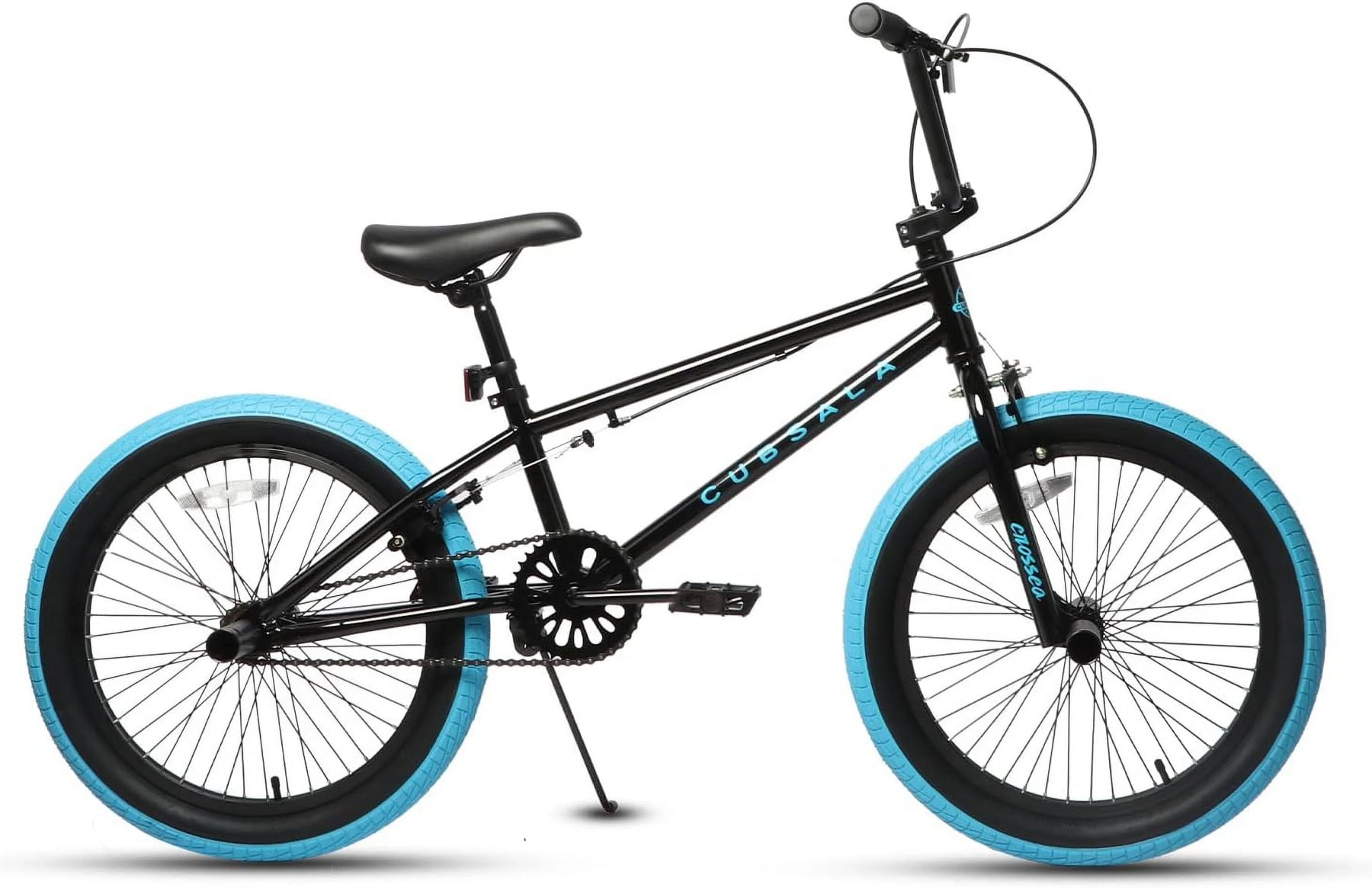 Cubsala 20 in Kids BMX Bike Freestylefor Age 6 - 14 Years Old Boys Girls with 4 Pegs, Black with Red Tires - Product image 42