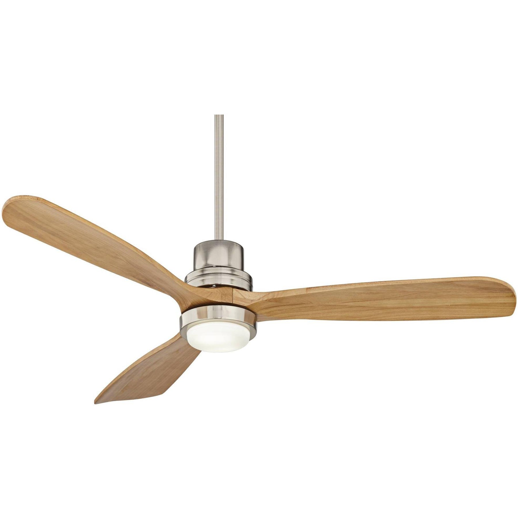 52" Casa Vieja Delta-Wing DC Modern 3 Blade Indoor Ceiling Fan with LED Light Remote Control Brushed Nickel - Product image 1