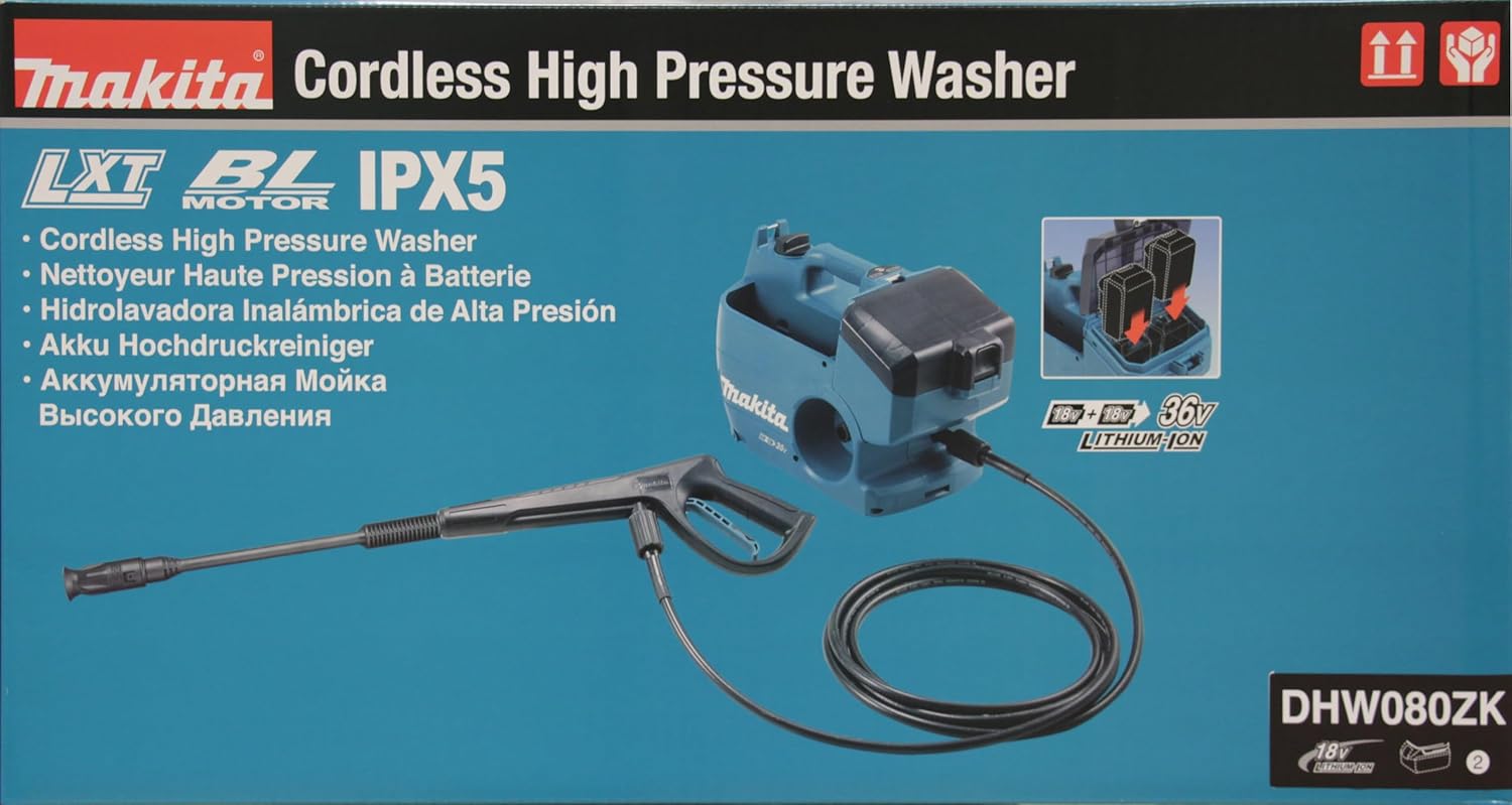 36V LXT 80 bar cordless high pressure cleaner (Product only) - DHW080ZK