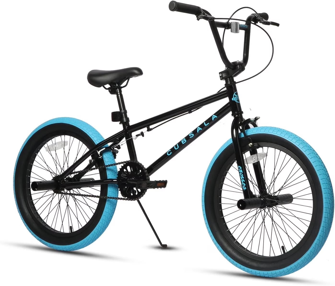 Cubsala 20 in Kids BMX Bike Freestylefor Age 6 - 14 Years Old Boys Girls with 4 Pegs, Black with Red Tires - Product image 11