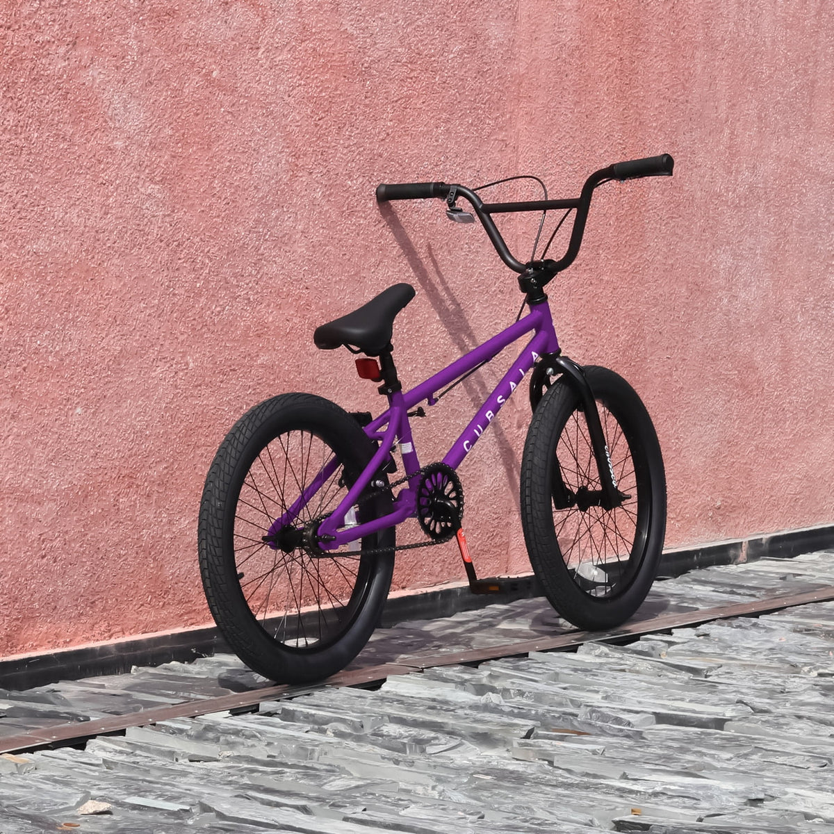 Cubsala 20 in Kids BMX Bike Freestylefor Age 6 - 14 Years Old Boys Girls with 4 Pegs, Black with Red Tires - Product image 22