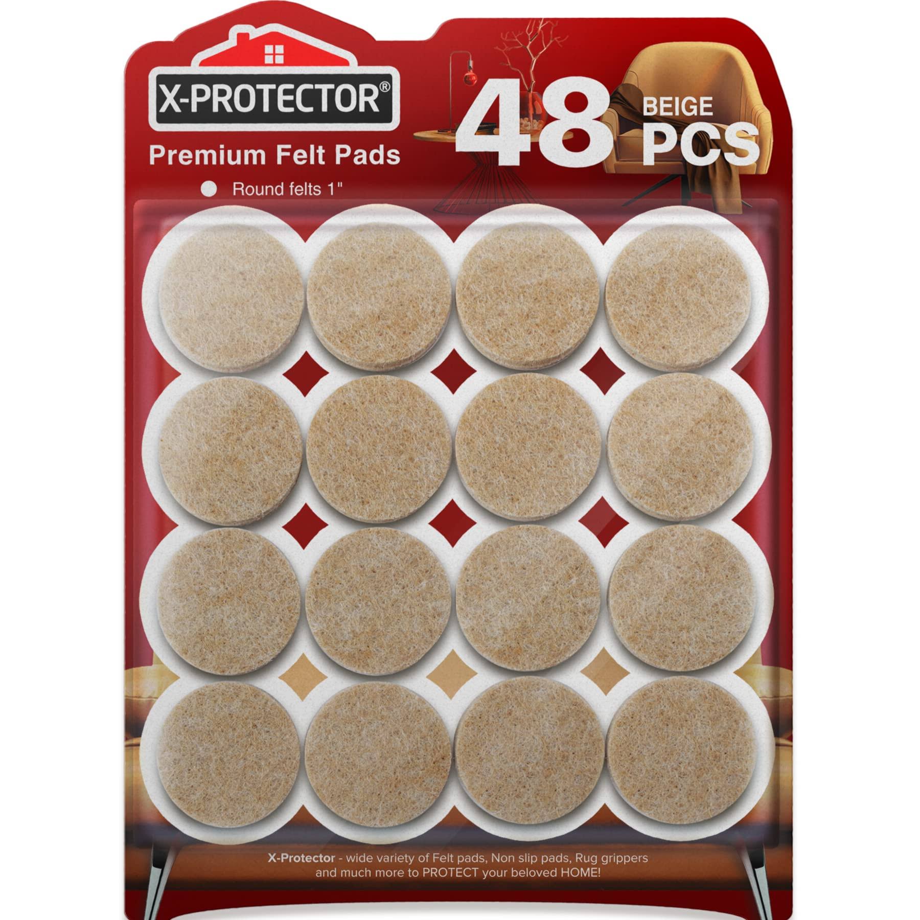 Felt Furniture Pads X-Protector - 48 Premium Felt Pads Floor Protector Beige - Product image 1