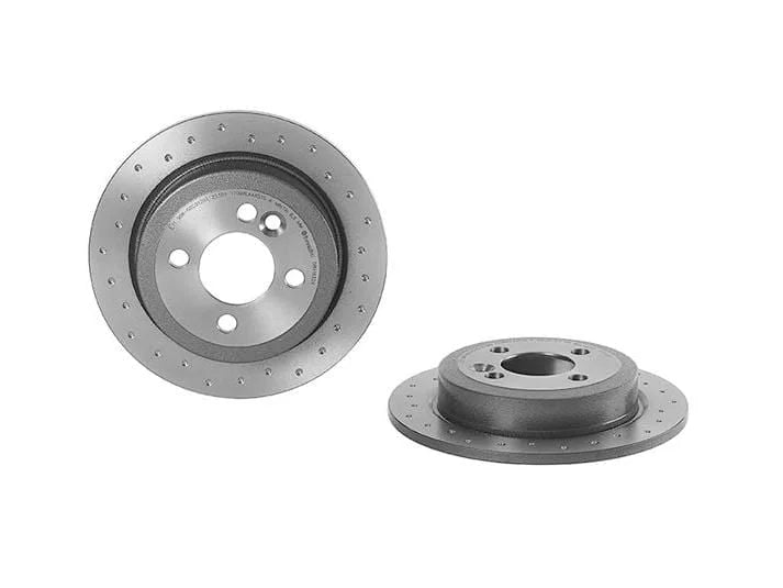 Rear Brake Cross Drilled Rotor Kit (259x10) - MINI Cooper Base / S / JCW / R50 / R52 / R53 / R55 / R56 / R57 / R58 / R59