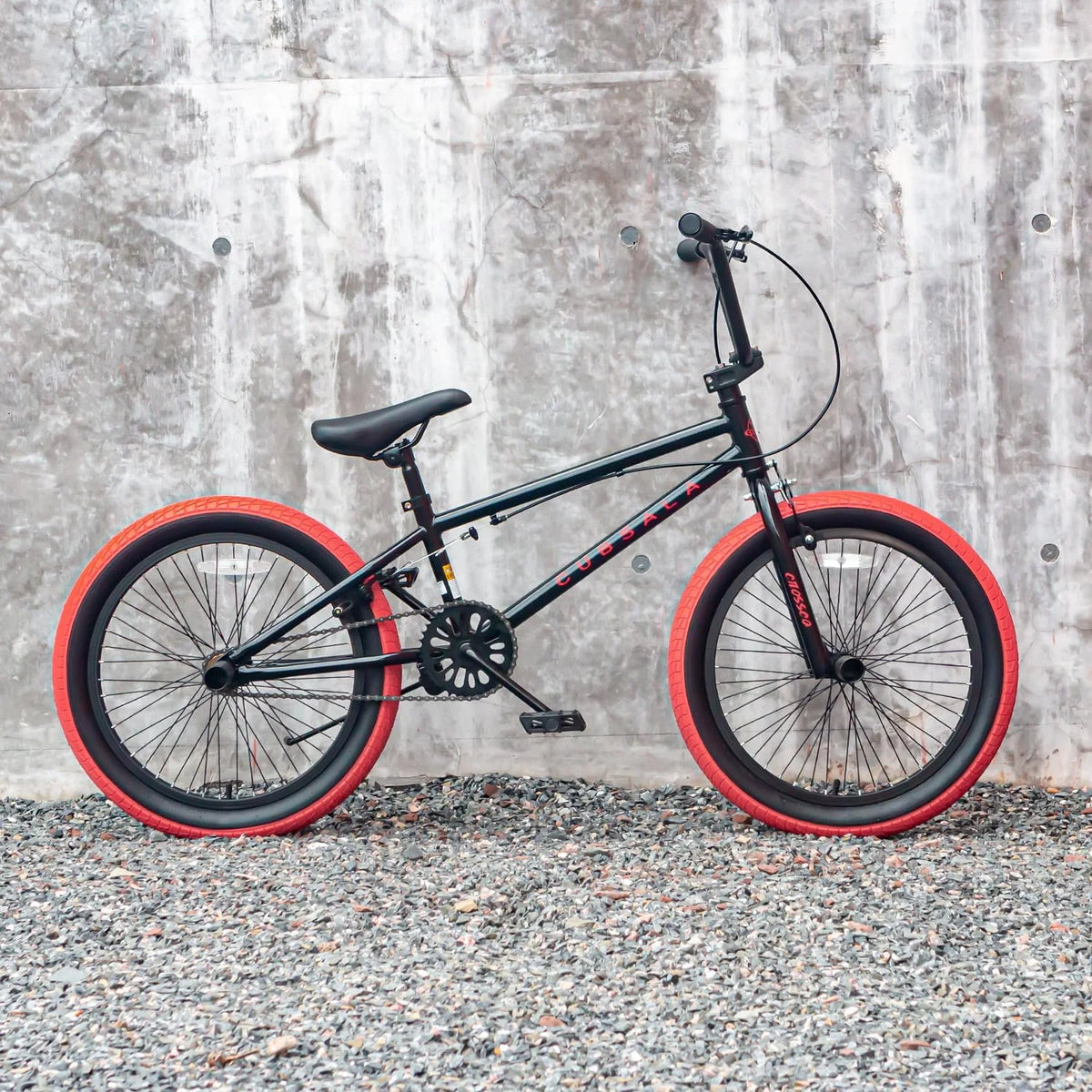 Cubsala 20 in Kids BMX Bike Freestylefor Age 6 - 14 Years Old Boys Girls with 4 Pegs, Black with Red Tires - Product image 10