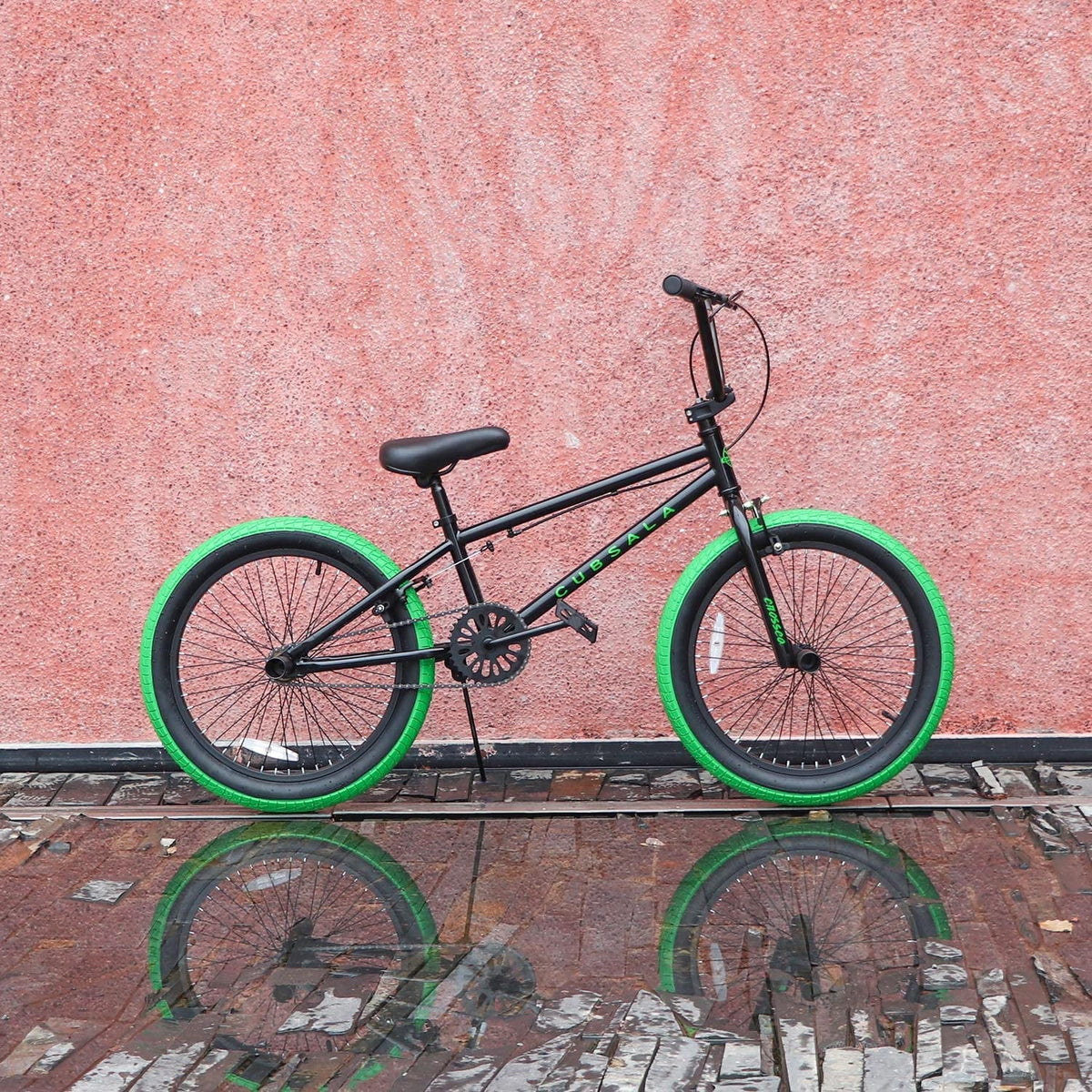 Cubsala 20 in Kids BMX Bike Freestylefor Age 6 - 14 Years Old Boys Girls with 4 Pegs, Black with Red Tires - Product image 24