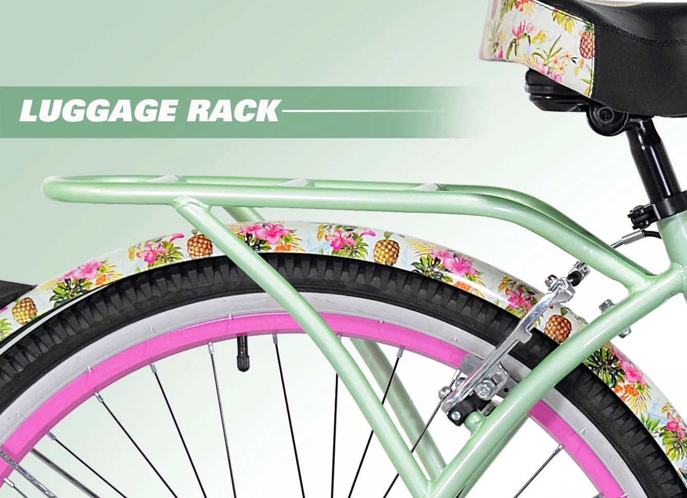 26" Pineapple Women'S Cruiser Bike, Green - Product image 4