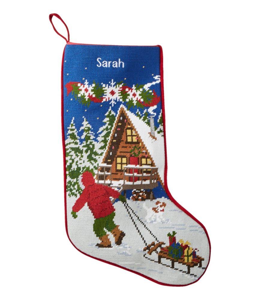 Christmas Needlepoint Stocking, Cotton Shape - L.L.Bean - Product image 1