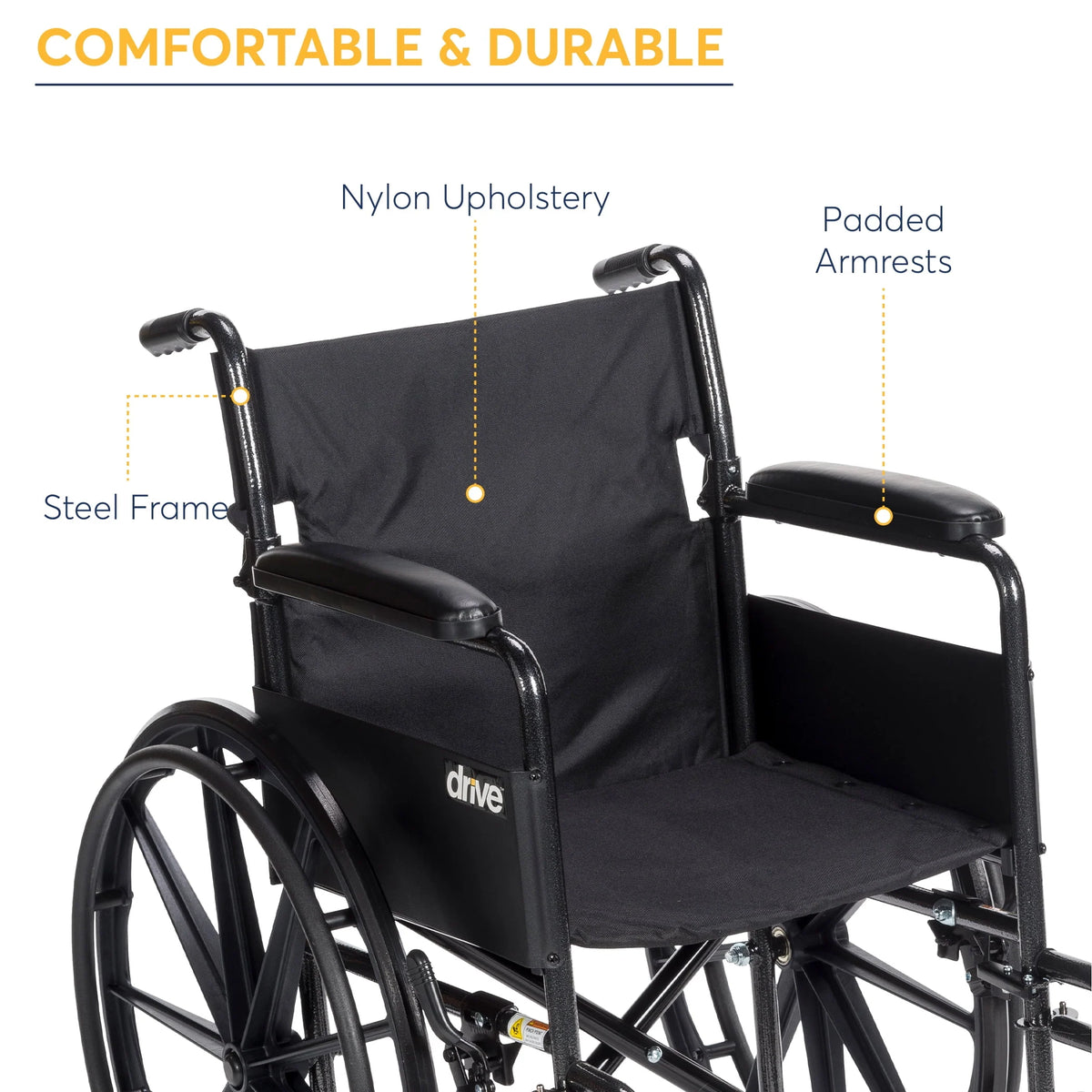 Silver Sport 1 Wheelchair with Full Arms and Swing Away Removable Footrest - Product image 3
