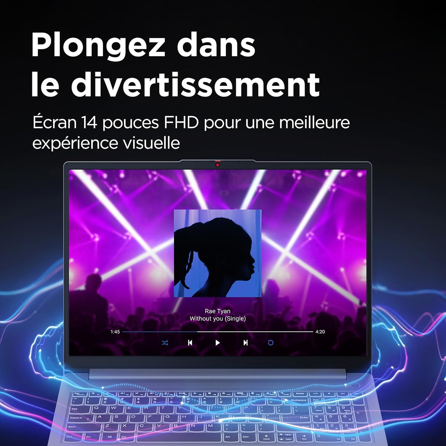 Lenovo IdeaPad Slim 3 14IRH8 - 14'' FHD Laptop (Intel Core i7-13620H RAM 16GB SSD 512GB Intel UHD Graphics Windows 11 Home) French AZERTY Keyboard - Gray