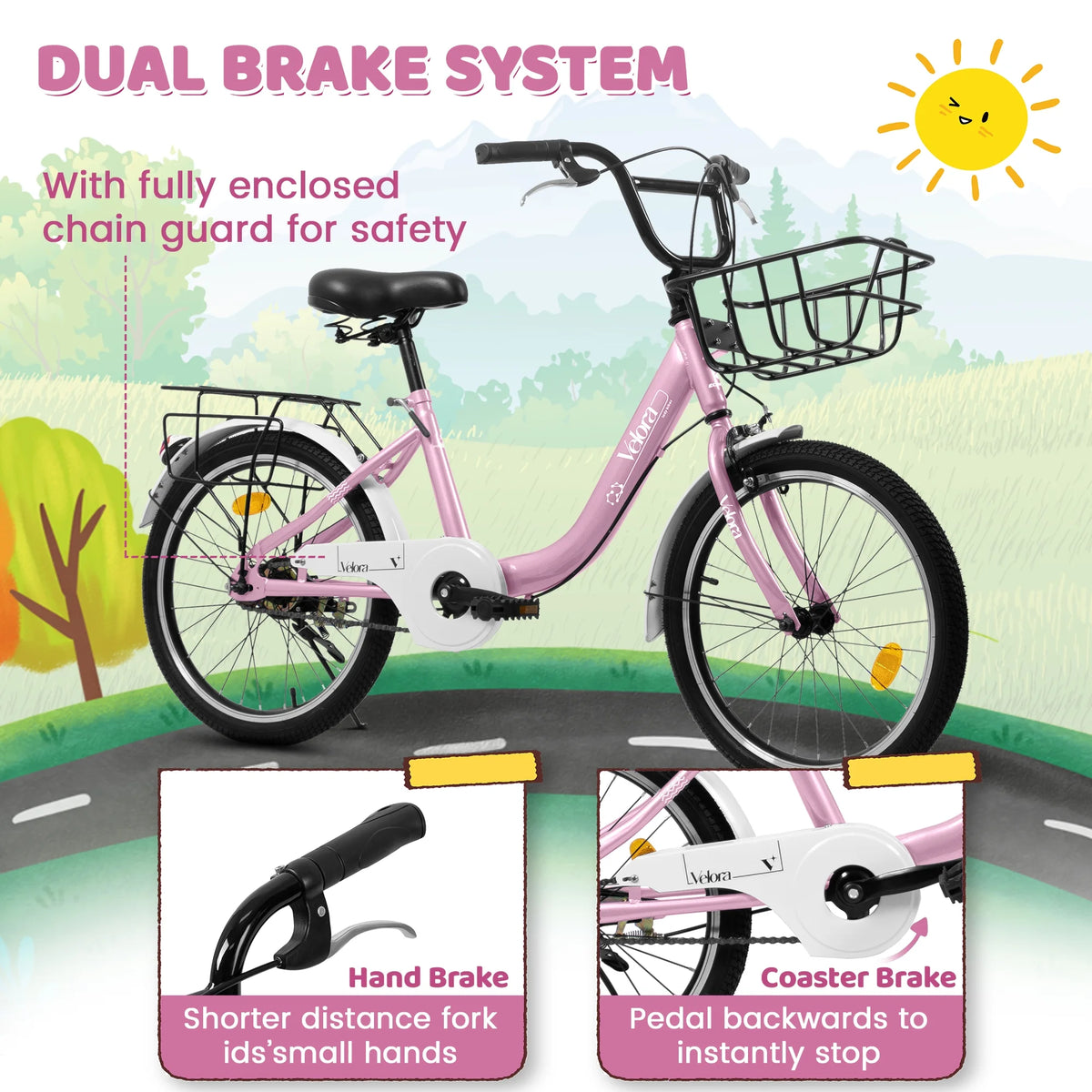 20 in Kids Bike for Boys & Girls Age 5 - 10, Children'S Bicycle with Front Basket & Rear Rack - Product image 14