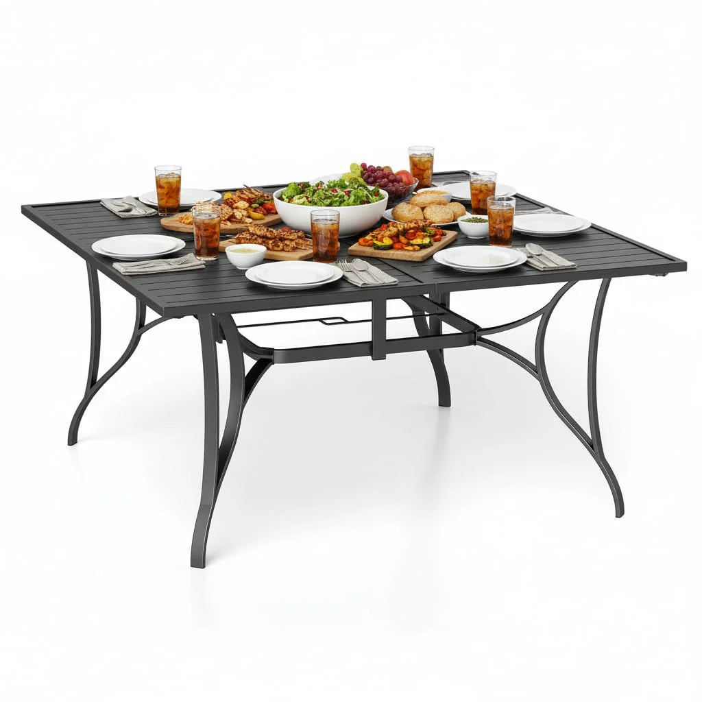 Tangkula 60" x 60" Metal Patio Dining Table for 8(60" x 60") - Product image 1