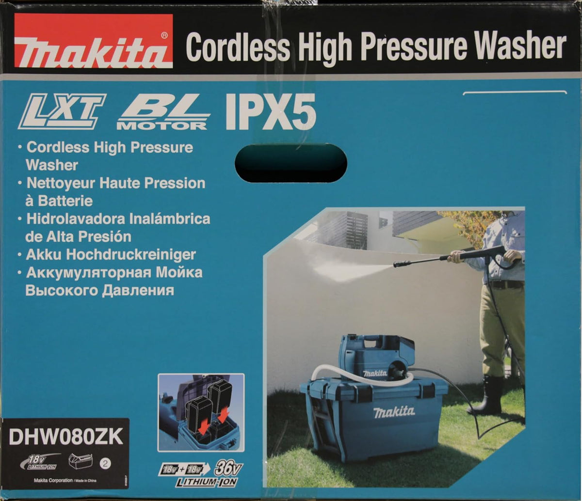 36V LXT 80 bar cordless high pressure cleaner (Product only) - DHW080ZK