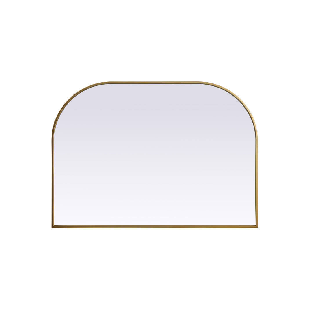 Sabine Metal Wide Arch Wall Mirror Finish: Brass, Size: 34" x 40" - Product image 1