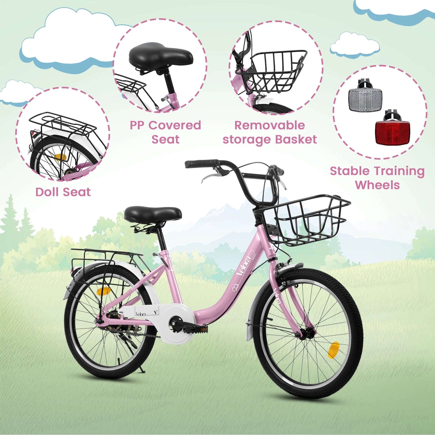 20 in Kids Bike for Boys & Girls Age 5 - 10, Children'S Bicycle with Front Basket & Rear Rack - Product image 15