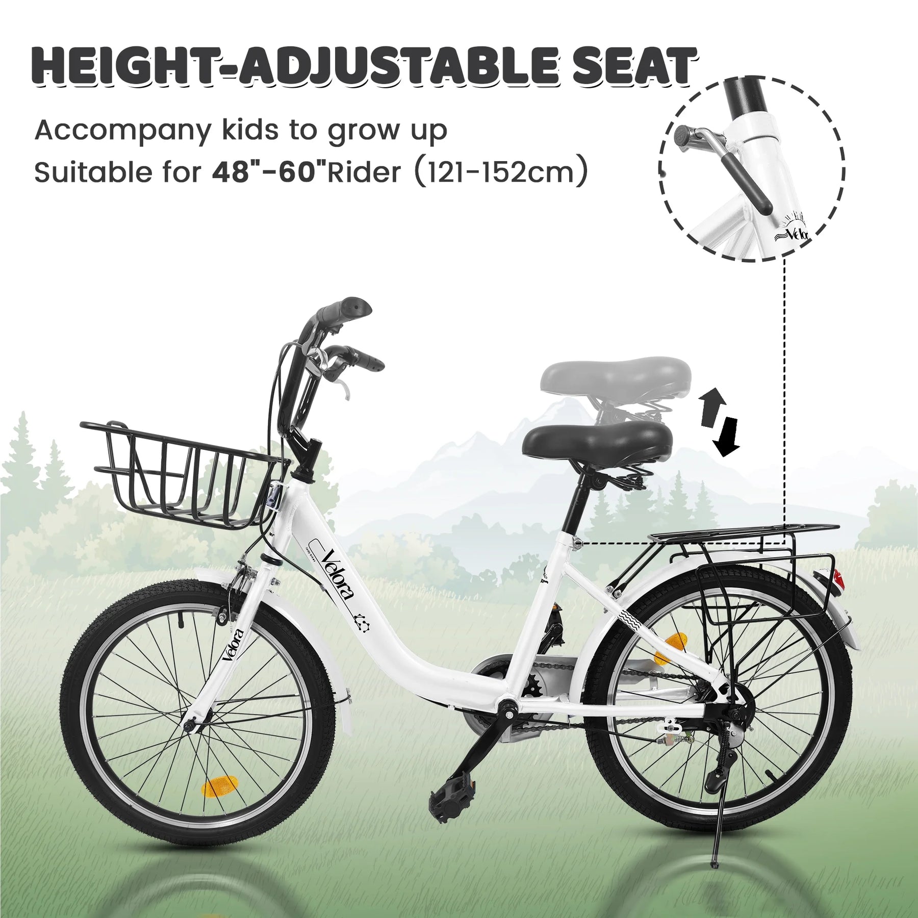 20 in Kids Bike for Boys & Girls Age 5 - 10, Children'S Bicycle with Front Basket & Rear Rack - Product image 31