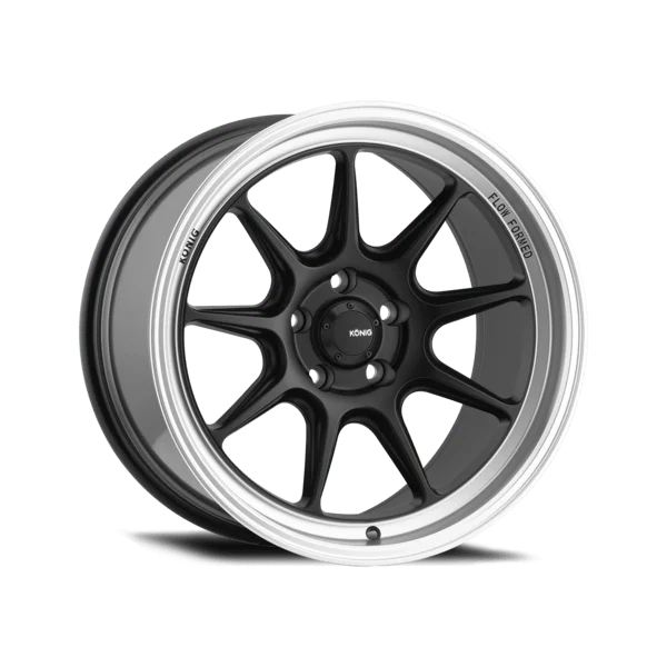 Konig Countergram 18" 5x114.3 Matte Black/Machined Lip