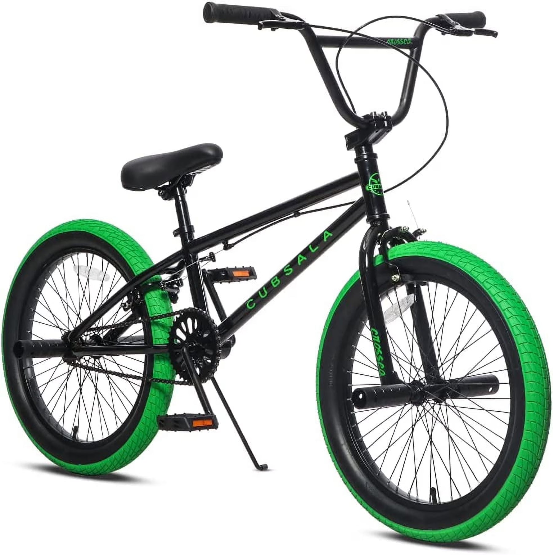 Cubsala 20 in Kids BMX Bike Freestylefor Age 6 - 14 Years Old Boys Girls with 4 Pegs, Black with Red Tires - Product image 5