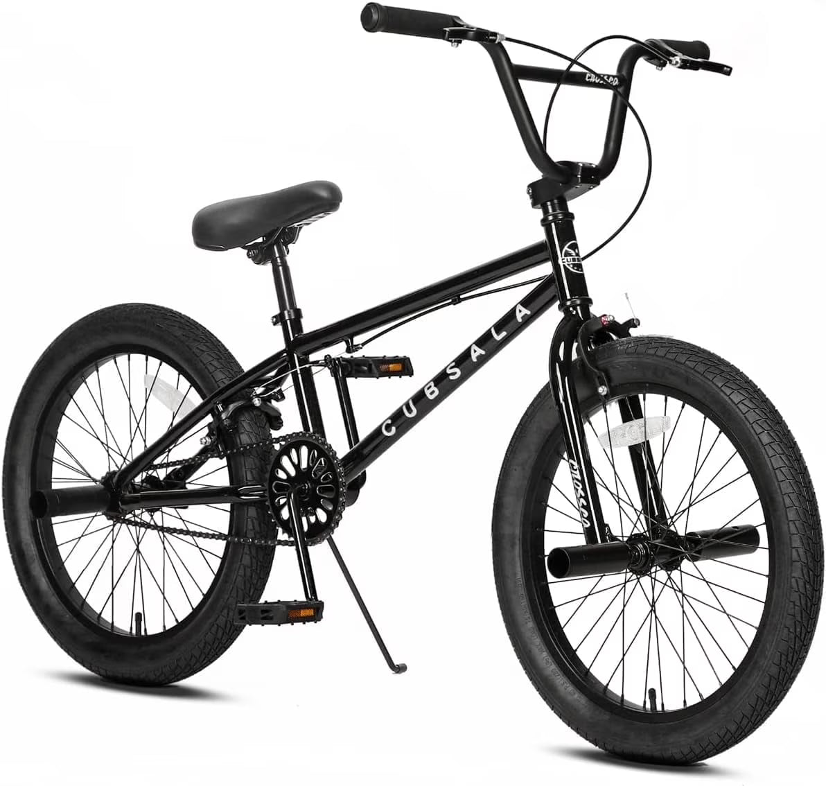 Cubsala 20 in Kids BMX Bike Freestylefor Age 6 - 14 Years Old Boys Girls with 4 Pegs, Black with Red Tires - Product image 13