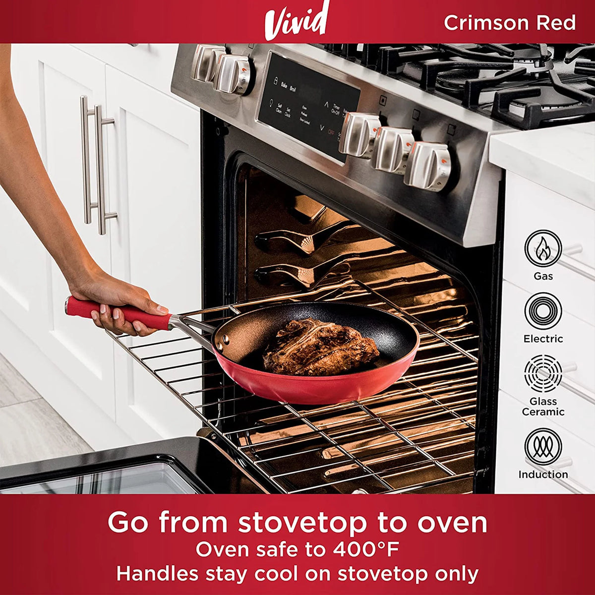 Ninja Foodi Neverstick Vivid Oven Safe 10 Piece Pots and Pans Cookware Set - Product image 4