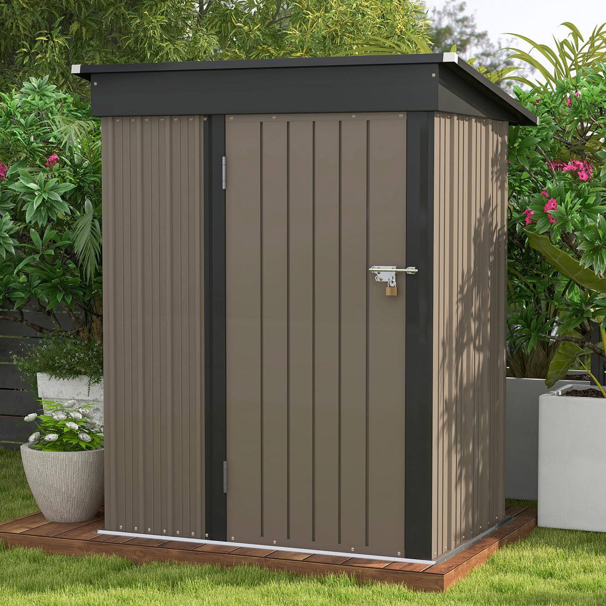 5x3 ft Outdoor Storage Shed and Lockable Door - adamsbargianshop - Product image 1
