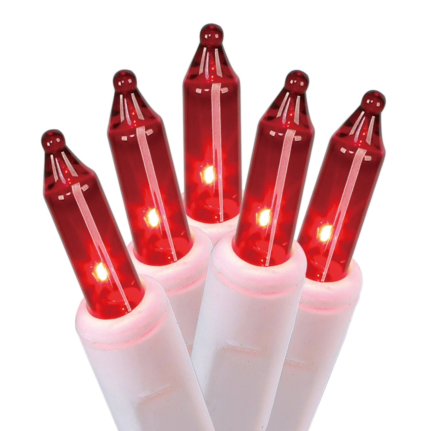 Holiday Time 100 Red Mini String Lights White Wire Christmas Wedding Home New - Product image 1
