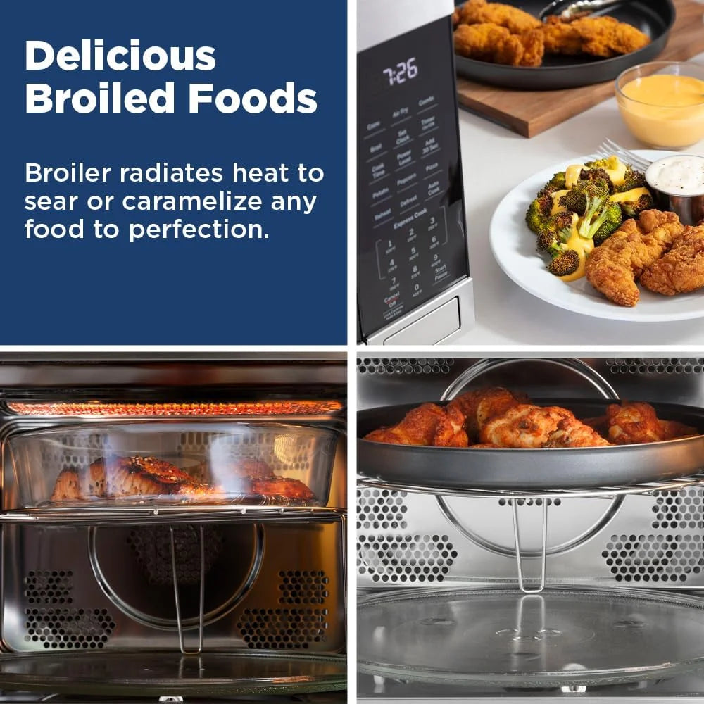 Open Box GE 3 - in - 1 Microwave Oven, 1, 050 Watts Air Fryer, Broiler and Convection Mode, Child - Product image 7