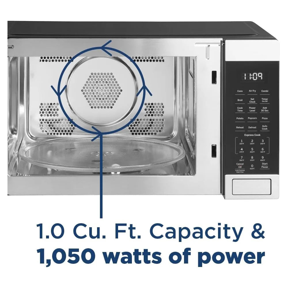 Open Box GE 3 - in - 1 Microwave Oven, 1, 050 Watts Air Fryer, Broiler and Convection Mode, Child - Product image 3