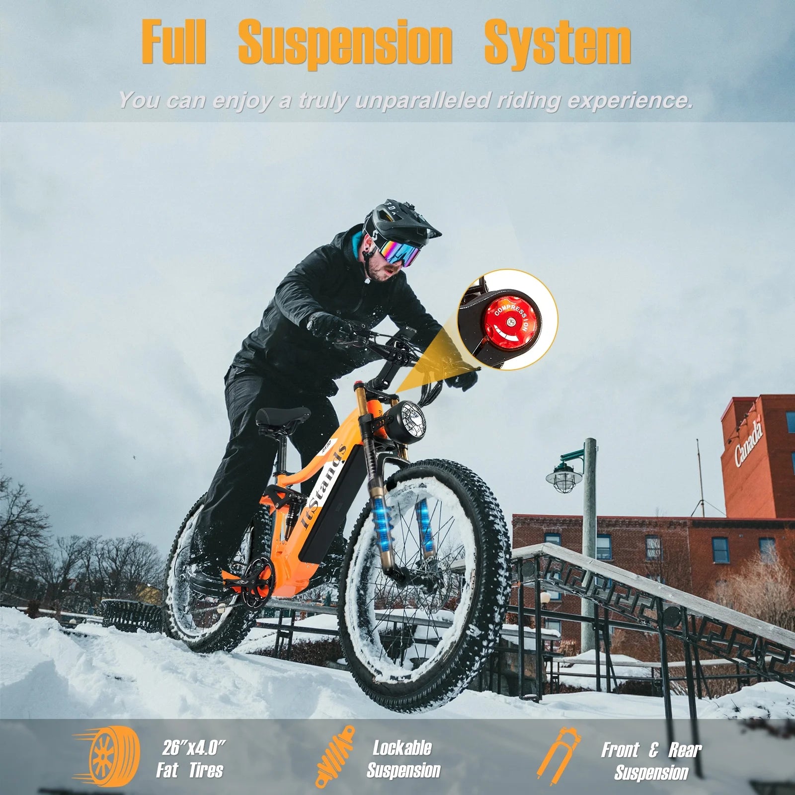 Dual Motors AWD 2000W Electric Bike for Adult 26'', UL2849 48V 30AH Removable Battery E - Product image 36