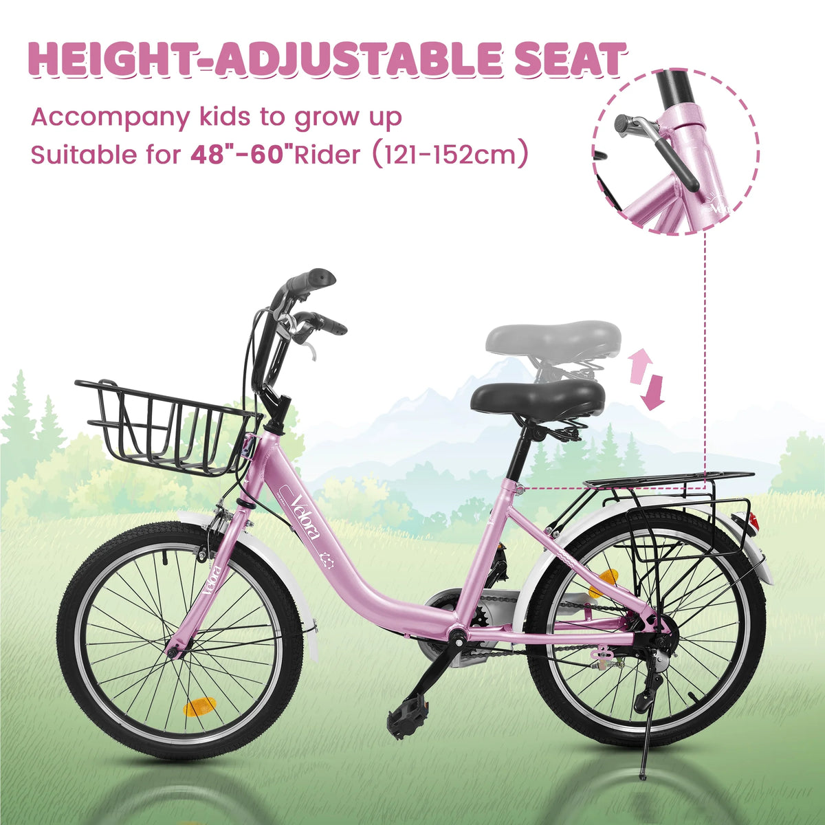 20 in Kids Bike for Boys & Girls Age 5 - 10, Children'S Bicycle with Front Basket & Rear Rack - Product image 13