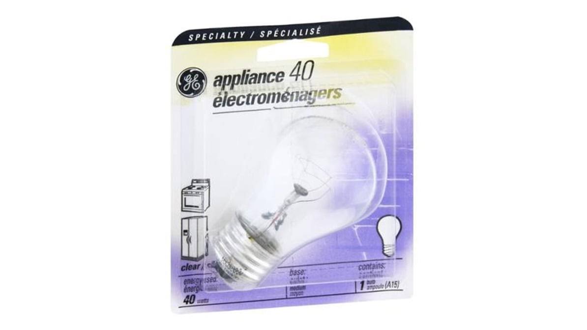GE Light Bulb, Appliance, Clear, 40 Watts - Product image 1