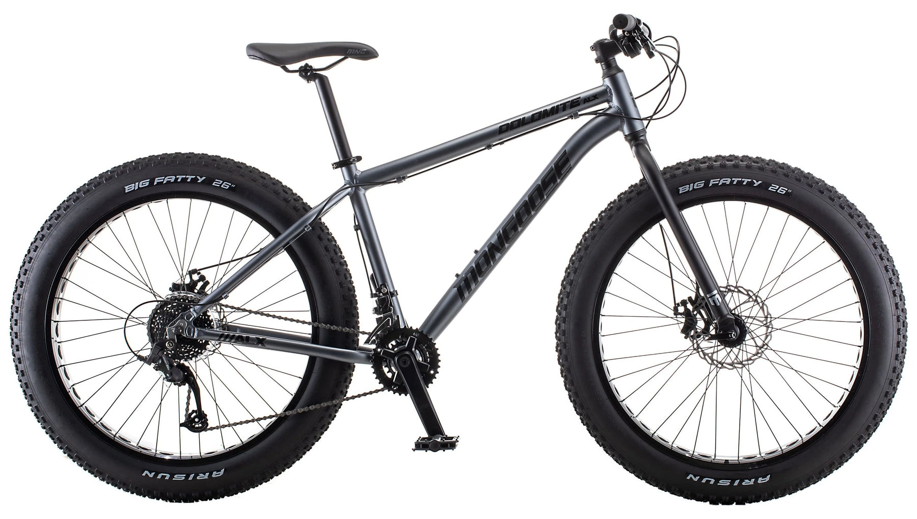 26" Mongoose Dolomite ALX Unisex Fat Tire Mountain Bike, Gray, Ages 12+ - Product image 9