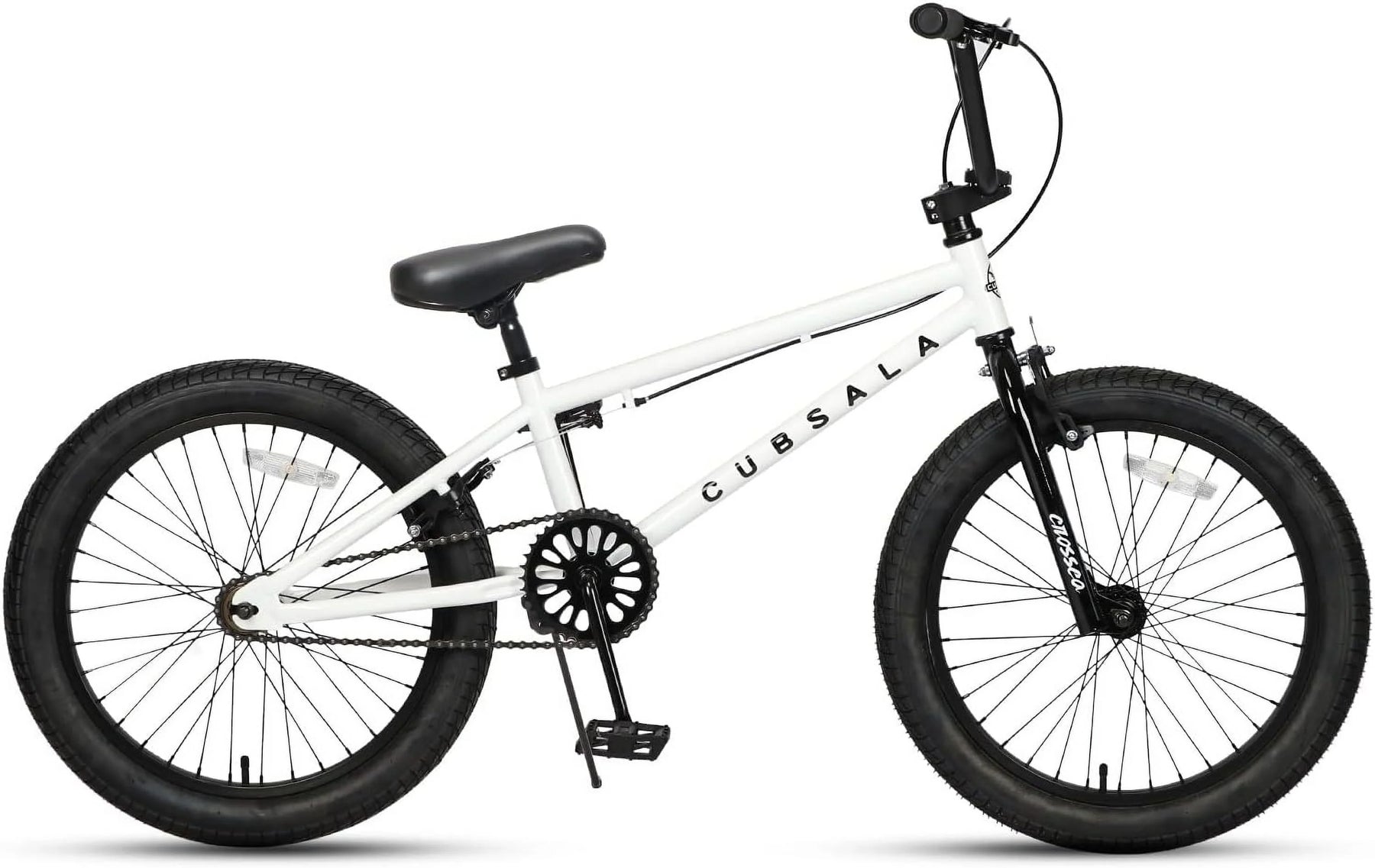 Cubsala 20 in Kids BMX Bike Freestylefor Age 6 - 14 Years Old Boys Girls with 4 Pegs, Black with Red Tires - Product image 35