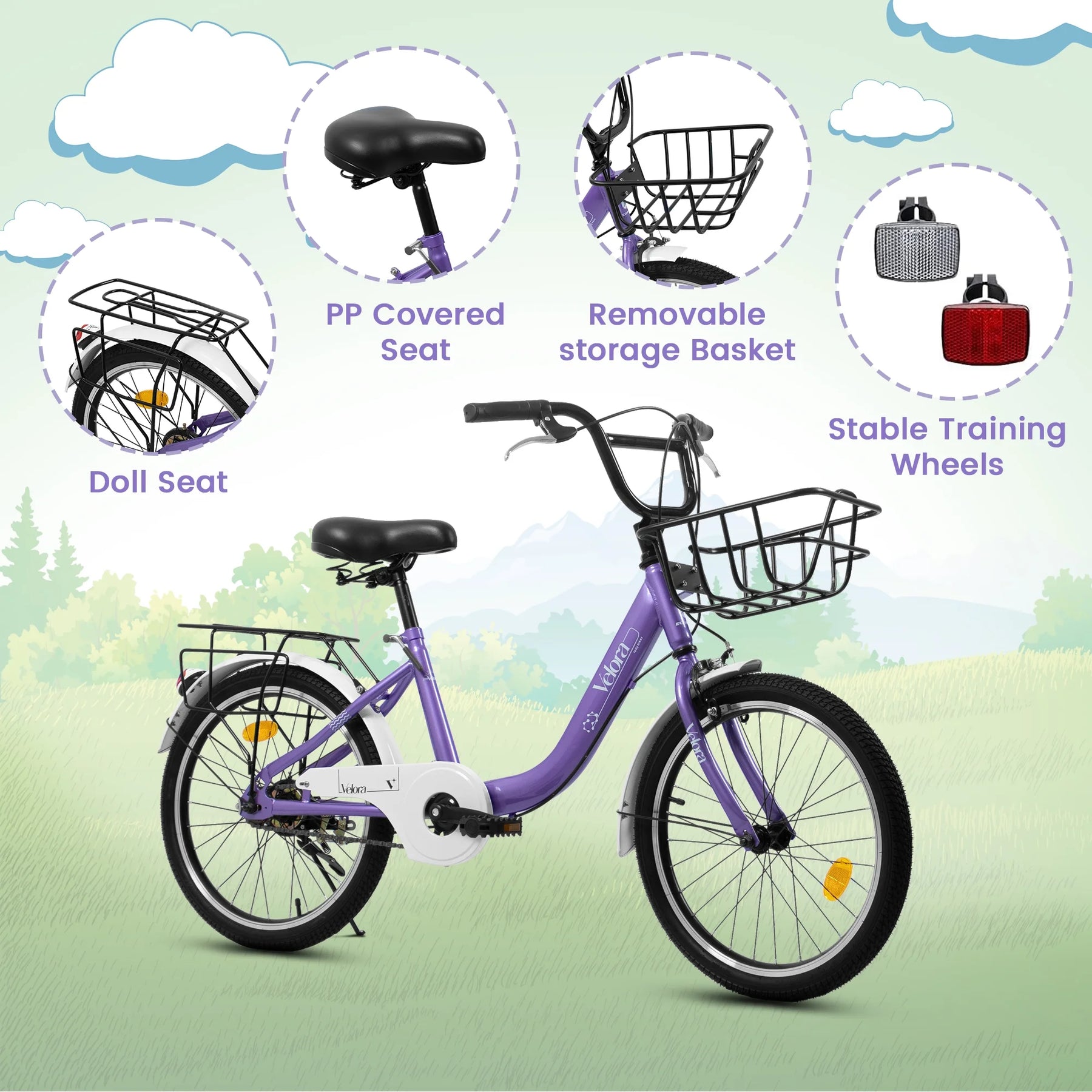 20 in Kids Bike for Boys & Girls Age 5 - 10, Children'S Bicycle with Front Basket & Rear Rack - Product image 9