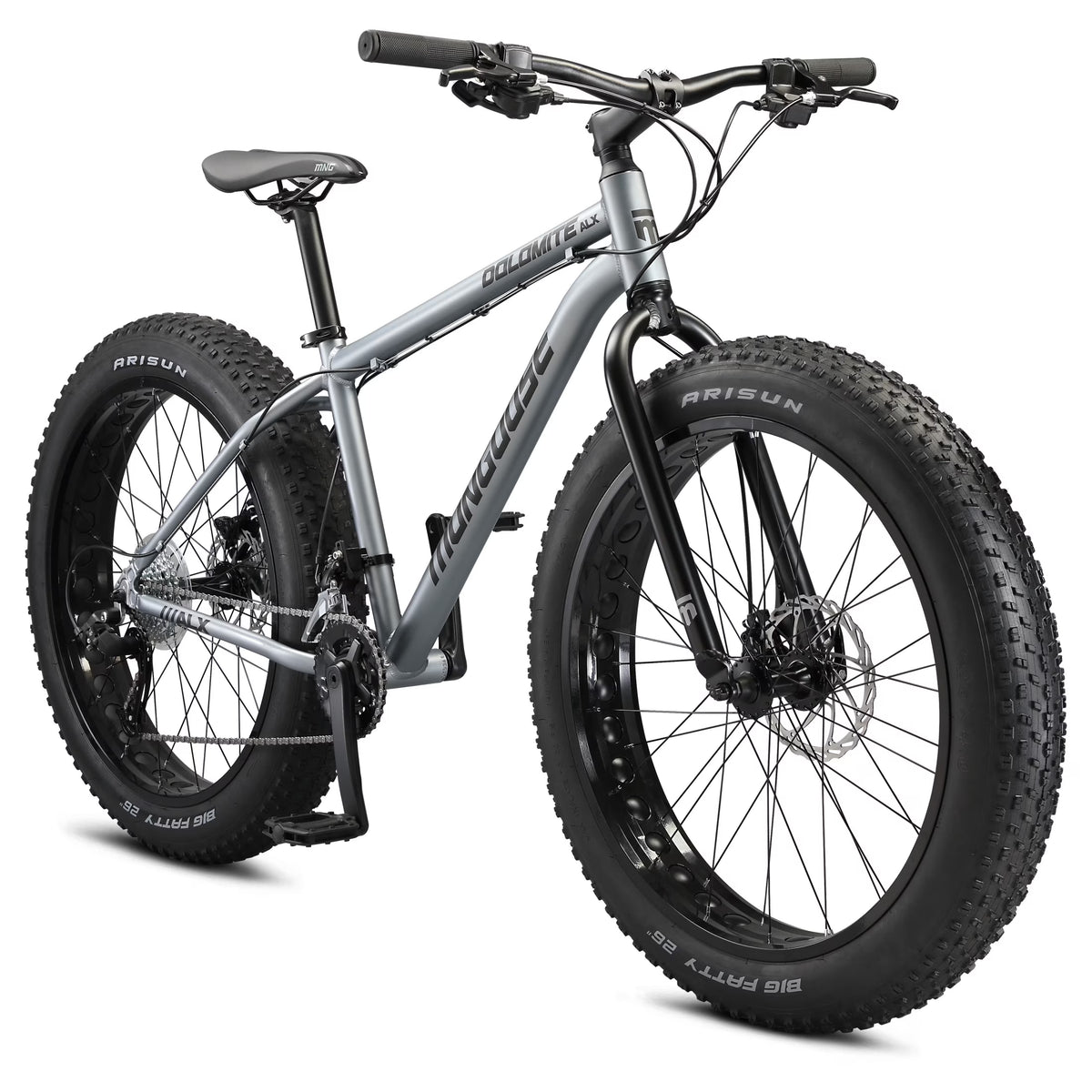 26" Mongoose Dolomite ALX Unisex Fat Tire Mountain Bike, Gray, Ages 12+ - Product image 5