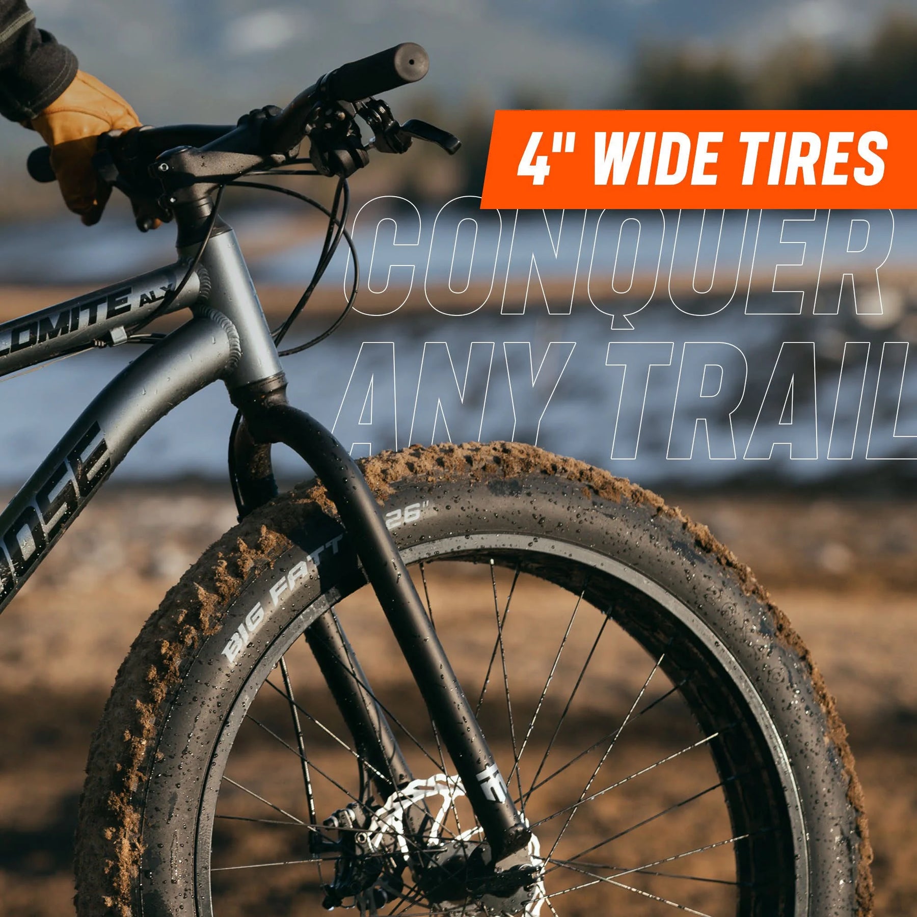 26" Mongoose Dolomite ALX Unisex Fat Tire Mountain Bike, Gray, Ages 12+ - Product image 12