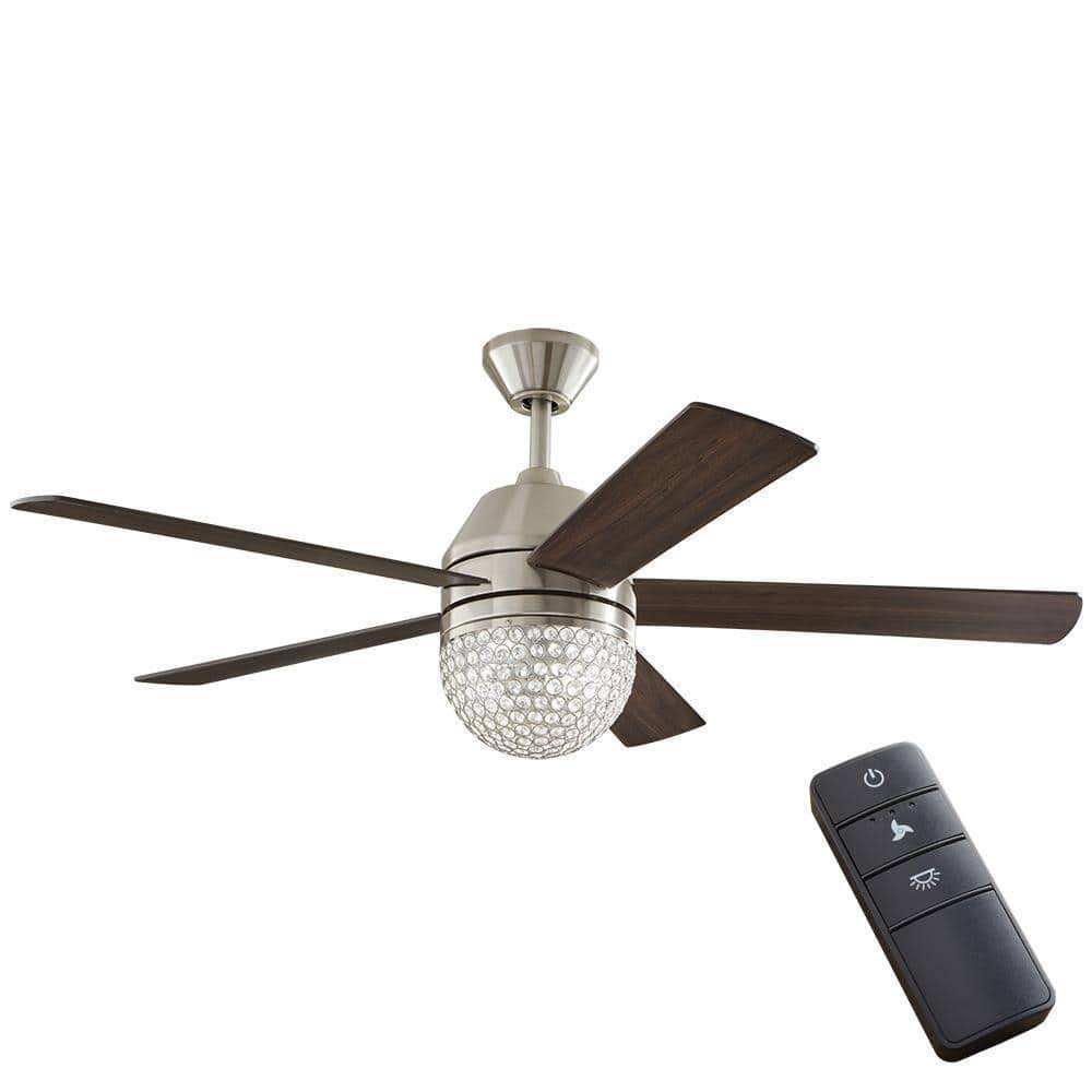 Home Decorators Collection 51880 Vendome 52 in. LED Brushed Nickel Ceiling Fan with Light and Remote - Product image 1
