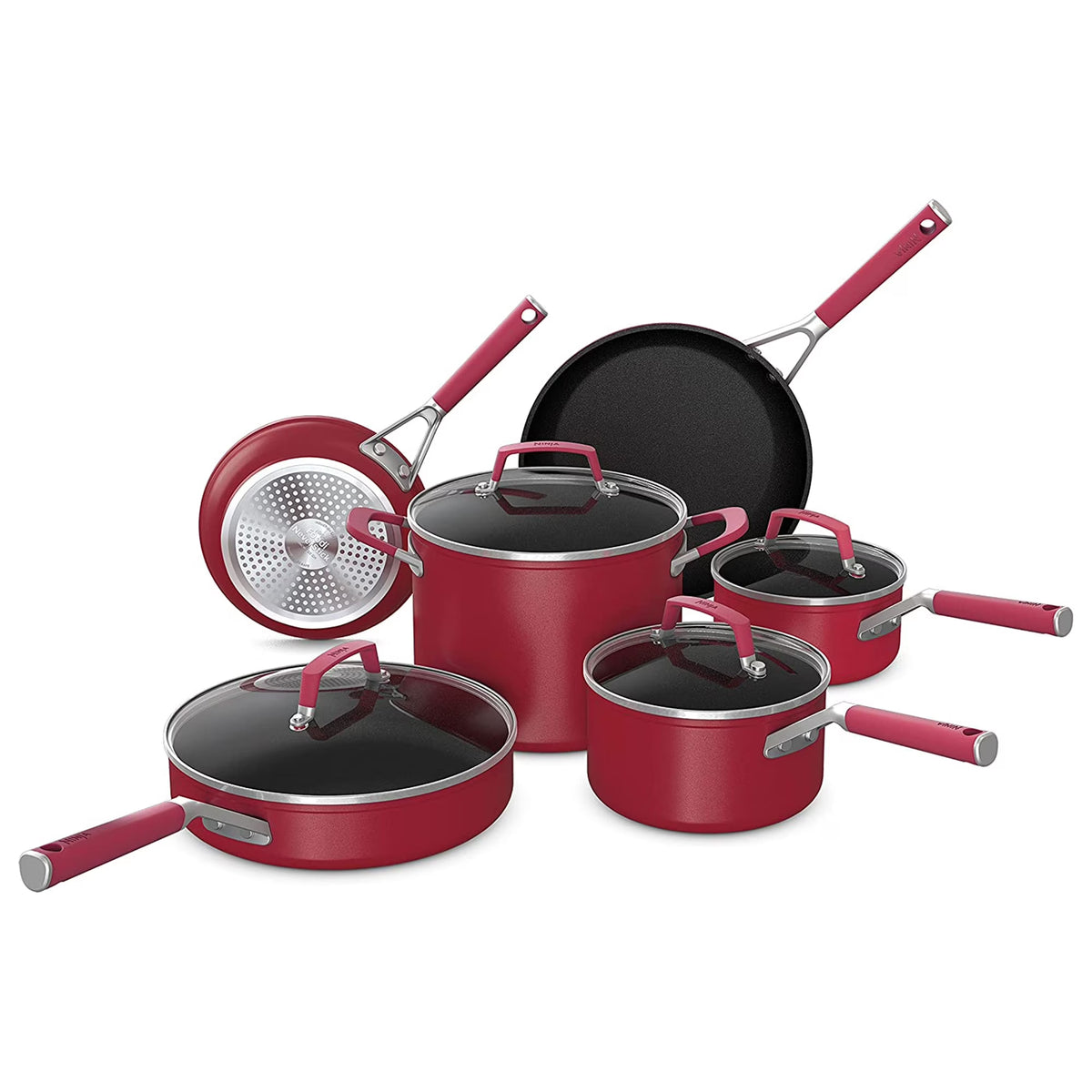 Ninja Foodi Neverstick Vivid Oven Safe 10 Piece Pots and Pans Cookware Set - Product image 1