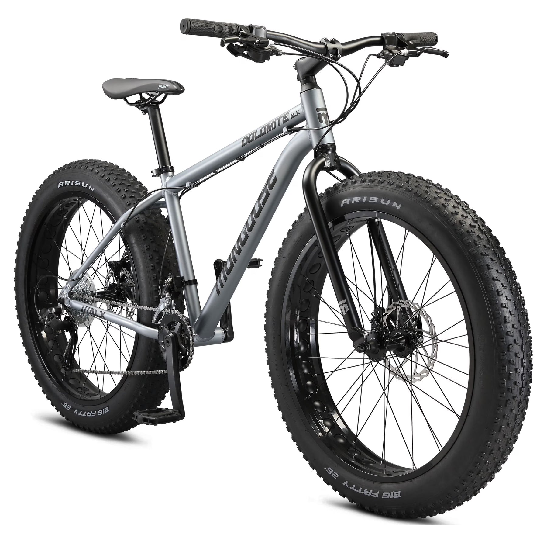 26" Mongoose Dolomite ALX Unisex Fat Tire Mountain Bike, Gray, Ages 12+ - Product image 1