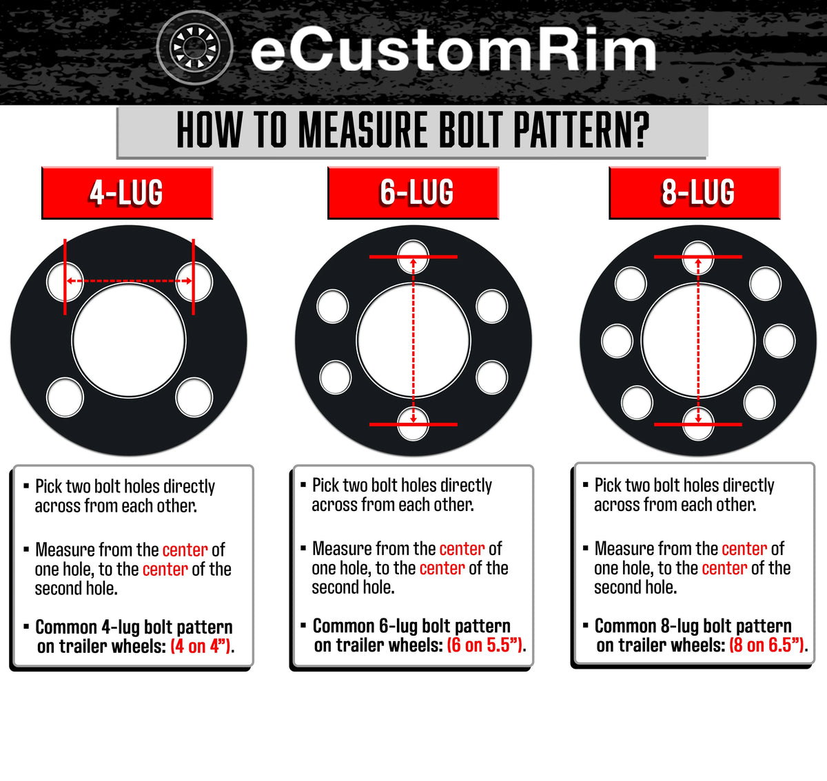 Ecustomrim 2 - Pack Trailer Tires on Rims 4.80 - 12 480 - 12 4.80 x 12 Load B 4 Lug White Wheel