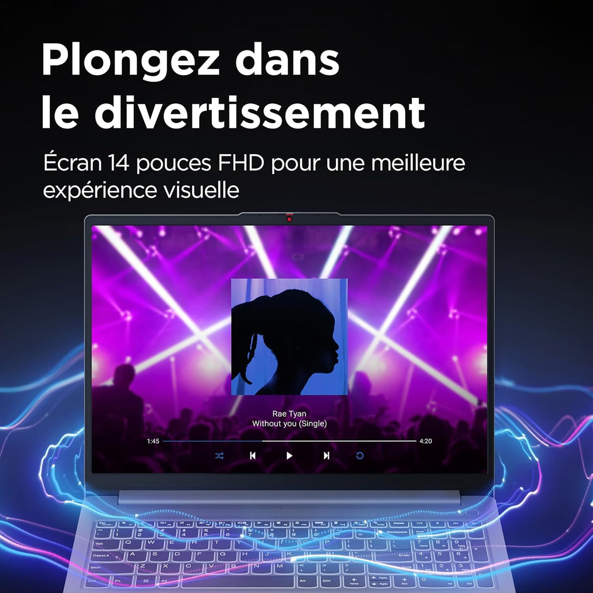 Lenovo IdeaPad Slim 3 14IRH8 - 14'' FHD Laptop (Intel Core i7-13620H RAM 16GB SSD 512GB Intel UHD Graphics Windows 11 Home) French AZERTY Keyboard - Gray
