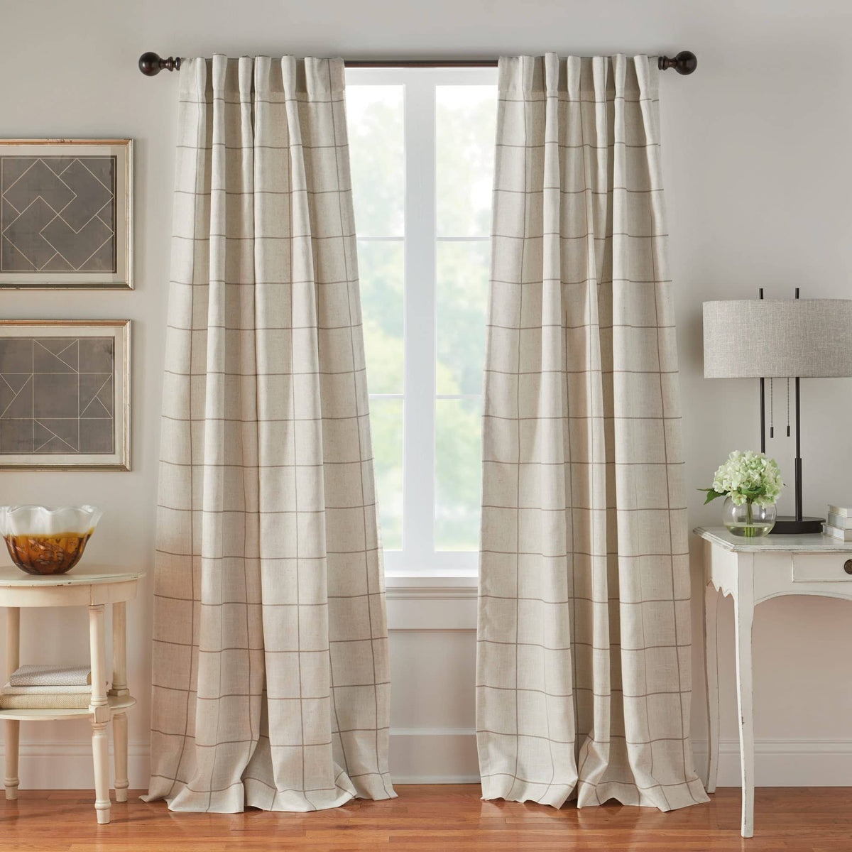 Elrene Brighton Windowpane Plaid Blackout Window Curtain Panel, 52-in. W x 84-In. L - Product image 1