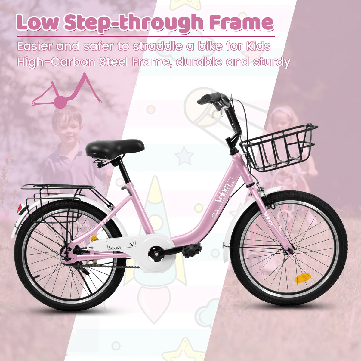 20 in Kids Bike for Boys & Girls Age 5 - 10, Children'S Bicycle with Front Basket & Rear Rack - Product image 17