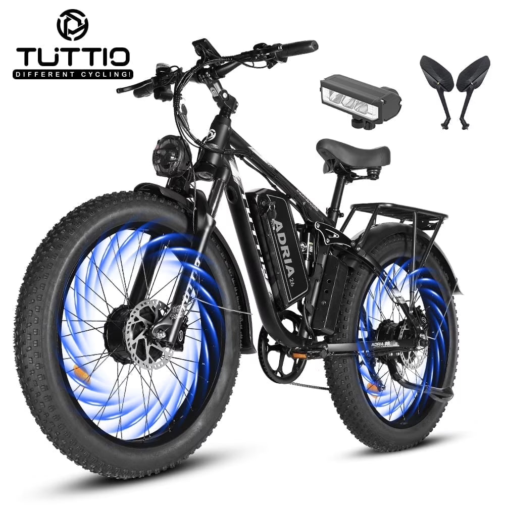 TUTTIO Adria26 5000W Electric Mountain Bike for Adults, 26" Fat Tire E - Bike for Men, 7 Speed, Max 46mph - Product image 1