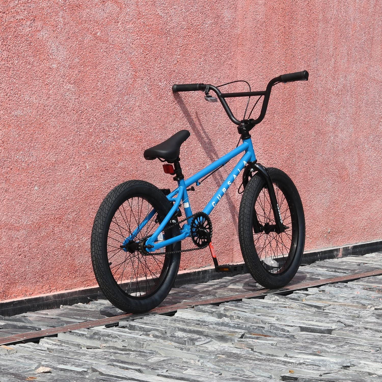 Cubsala 20 in Kids BMX Bike Freestylefor Age 6 - 14 Years Old Boys Girls with 4 Pegs, Black with Red Tires - Product image 48